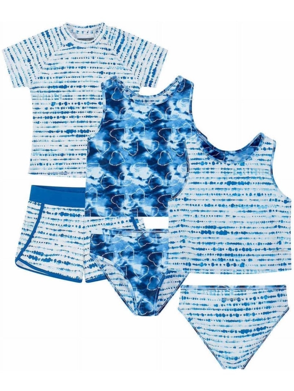 Eddie Bauer Blue Tie-Dye & Stripe Kids Swim Set - Multi Piece